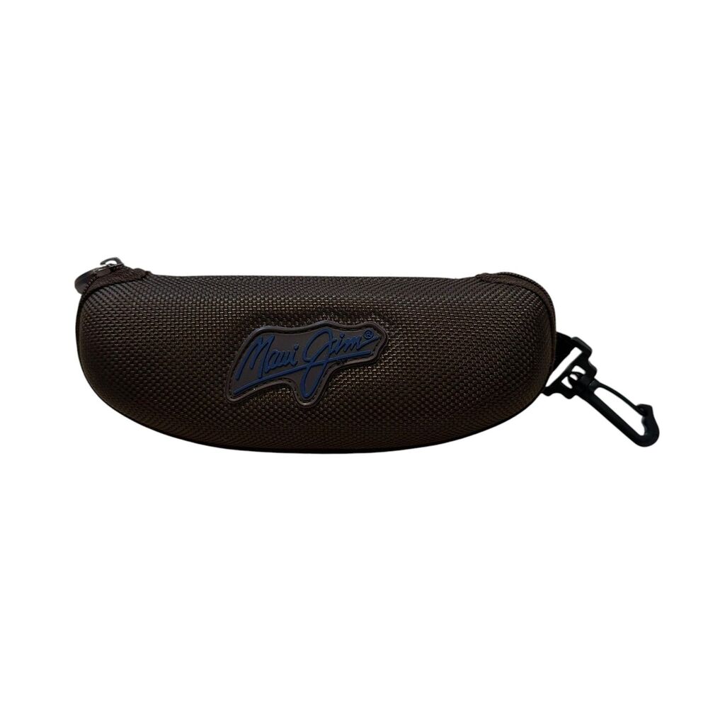 MAUI JIM Brown Hard Clam Shell Sport Sunglasses Case w/ Carabiner Clip